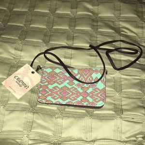Small patterned wallet crossbody bag